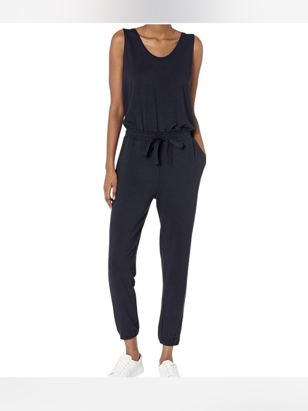 Sleeveless Drawstring Waist Jumpsuit